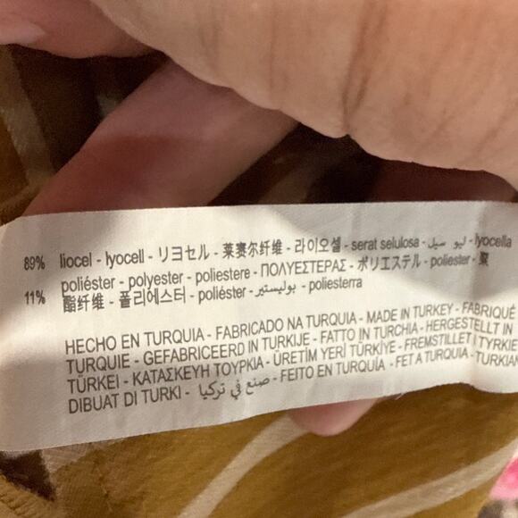 Zara Mustard Yellow Striped Peplum Blouse Sz XS - Picture 5 of 9